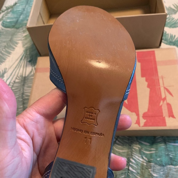 Re-mix Vintage Size 11 Blue Heels Retro Pinup - Picture 8 of 16